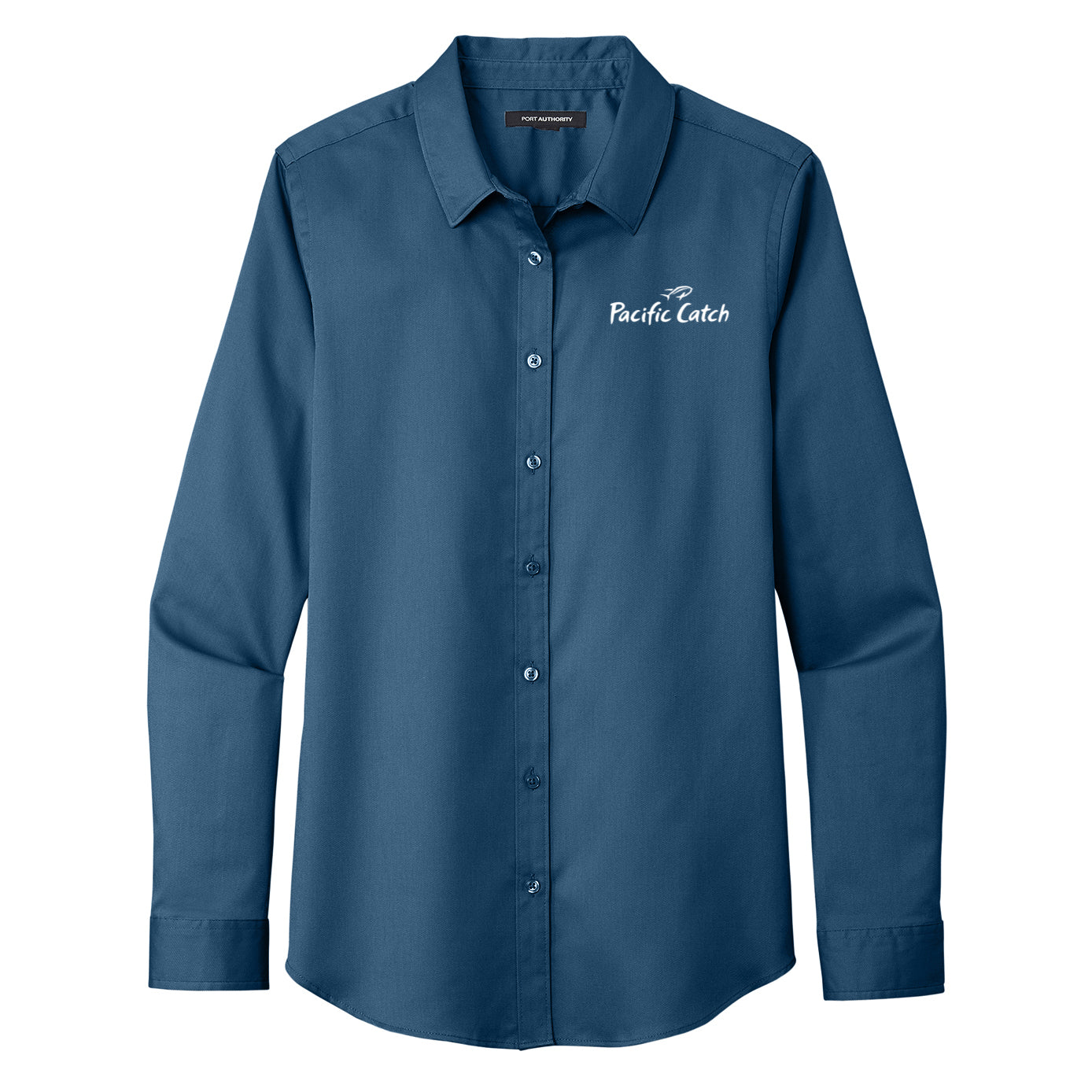 Women's Pacific Catch Long Sleeve Button Down Twill Shirt - Regatta Blue