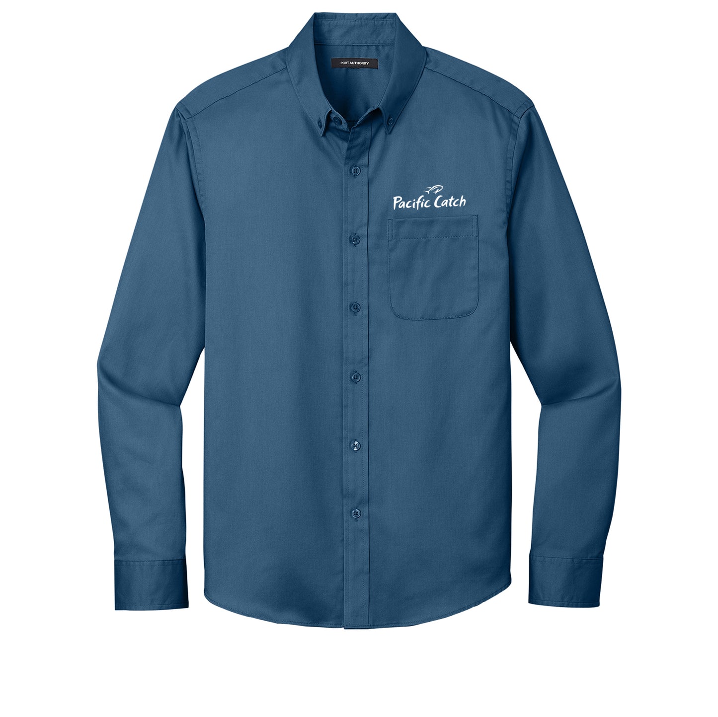 Men's Pacific Catch Long Sleeve Button Down Twill Shirt - Regatta Blue