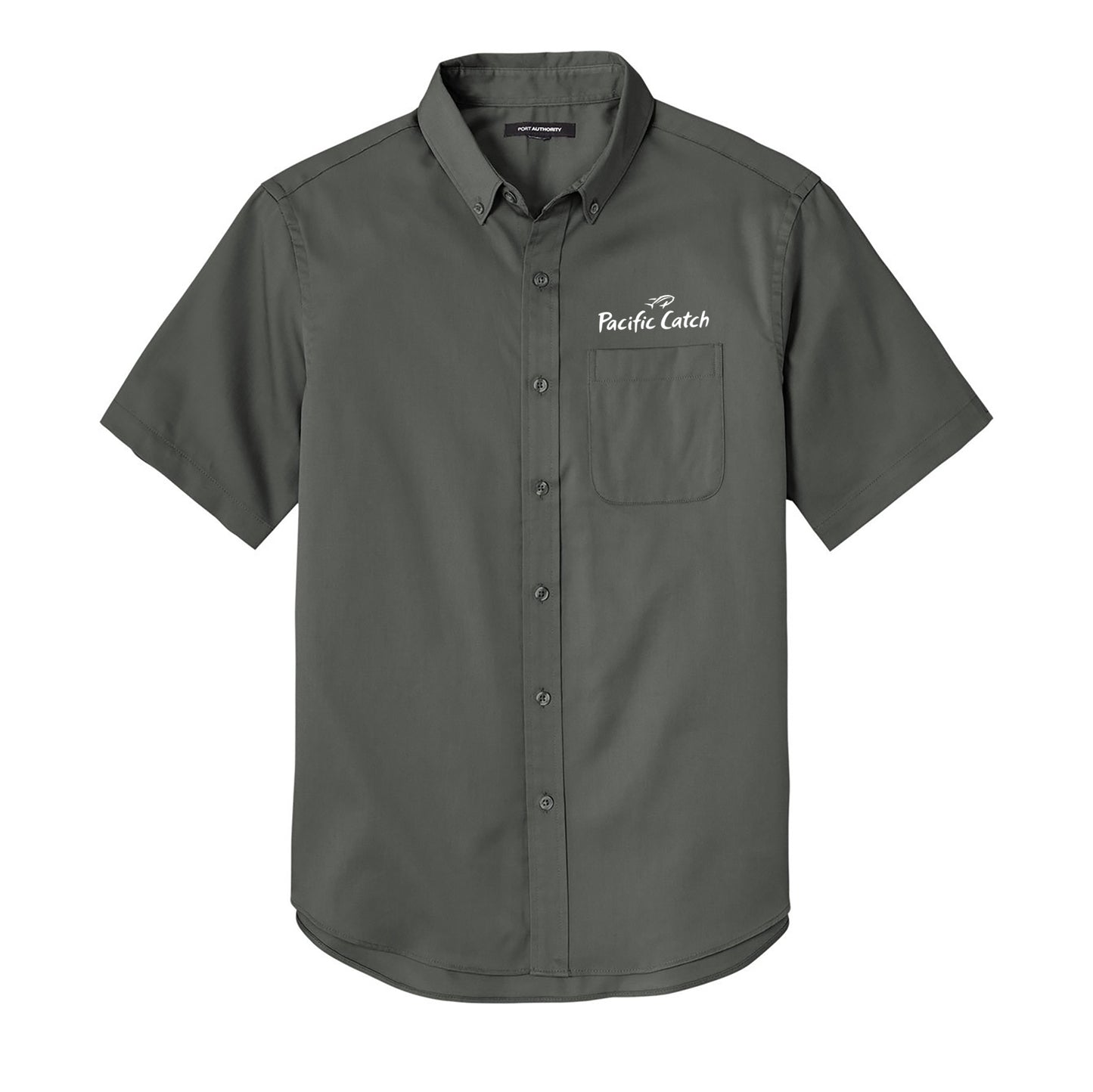 Men's Pacific Catch Short Sleeve Button Down Twill Shirt - Storm Grey