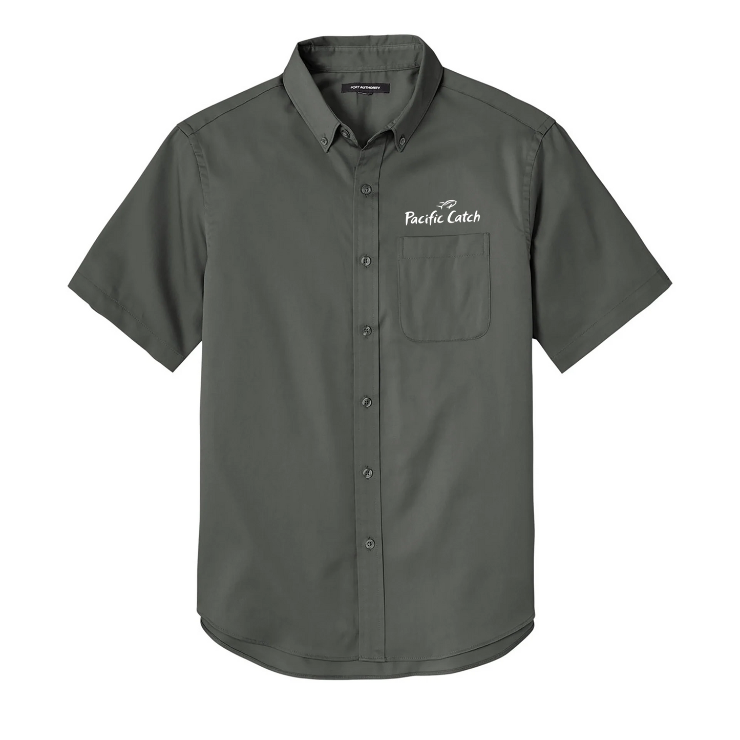 Men's Pacific Catch Short Sleeve Button Down Twill Shirt - Regatta Blue