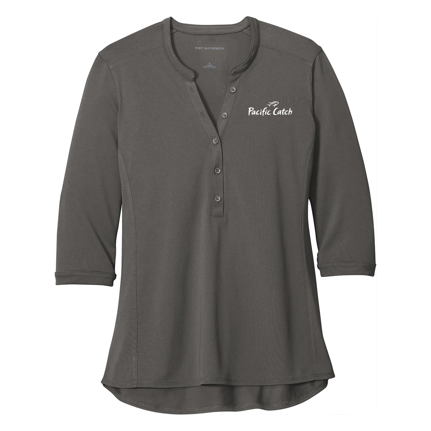 Women's Pacific Catch Henley - Sterling Grey