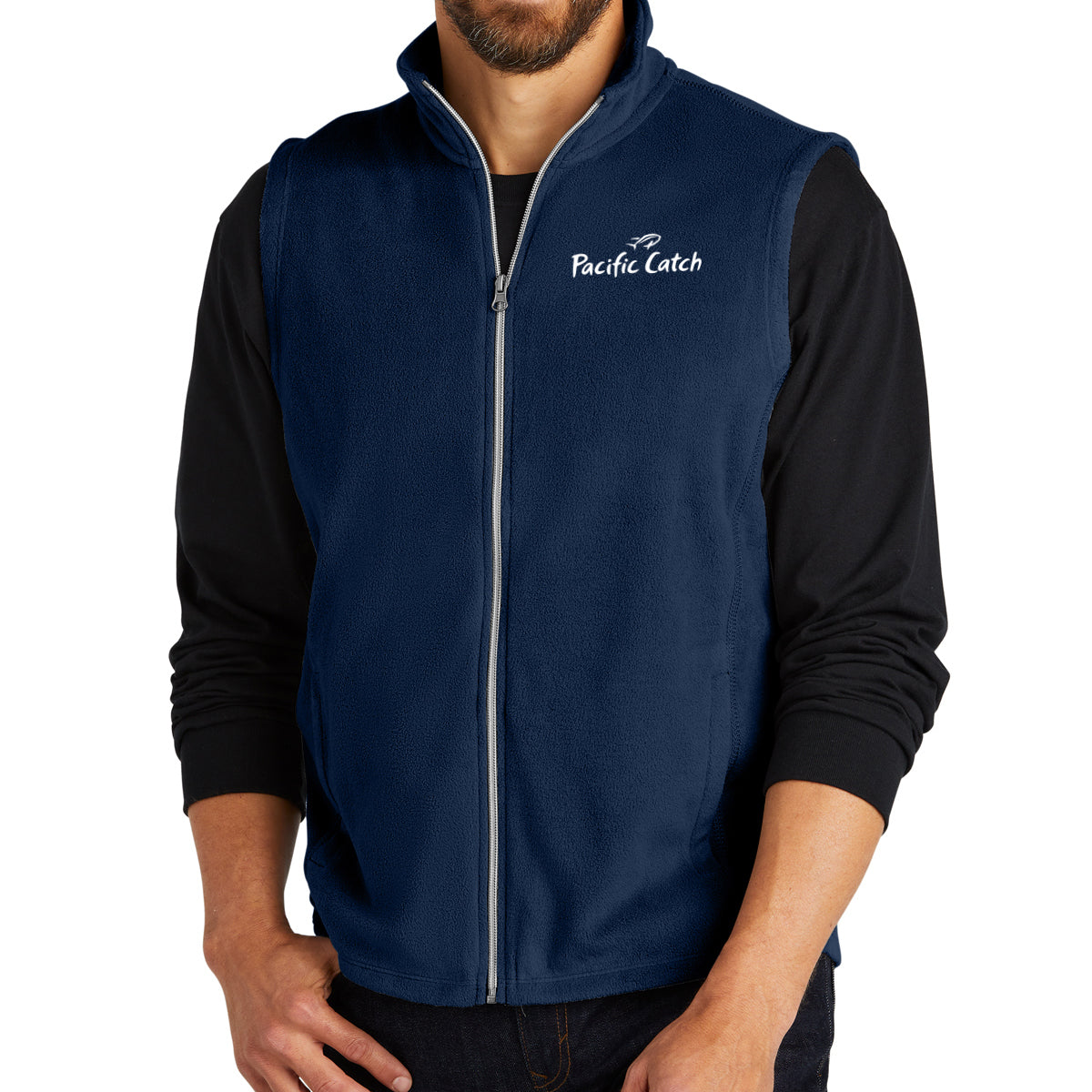 Men's Pacific Catch Fleece Vest - True Navy